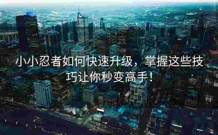 小小忍者如何快速升级，掌握这些技巧让你秒变高手！