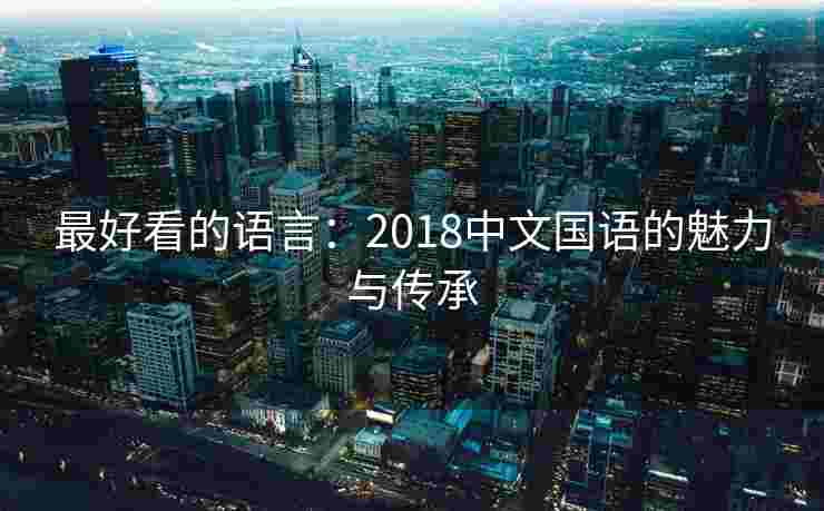 最好看的语言：2018中文国语的魅力与传承